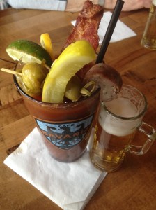 The Dusseldorf Bloody Mary at Cafe Bavaria in Wauwatosa.