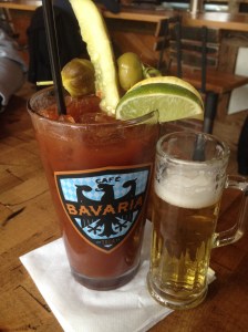The Haus Bloody Mary at Cafe Bavaria in Wauwatosa.