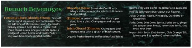 CC Brunch Beverage List
