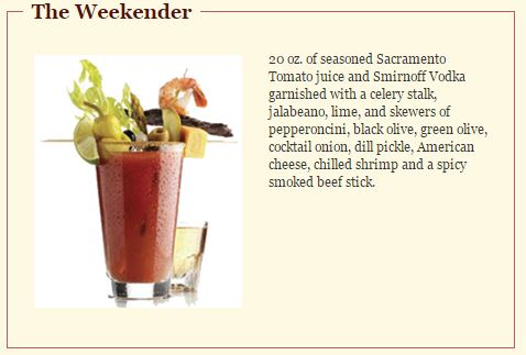 Weekender Bloody Mary Ike's